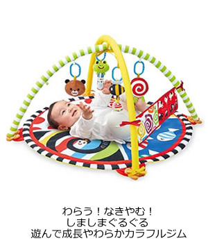 わらう！なきやむ！しましまぐるぐる遊んで成長やわらかカラフルジム